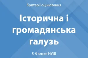 Історична і громадянська галузь: критерії оцінювання. 5–9 класи НУШ